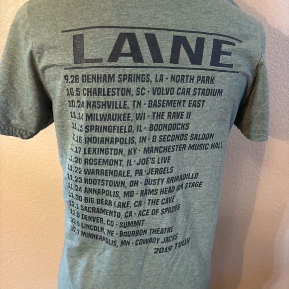 Laine Hardy Concert Tee Small Sage Green Laine The Tour 2019 Gildan SoftStyle - Picture 7 of 14